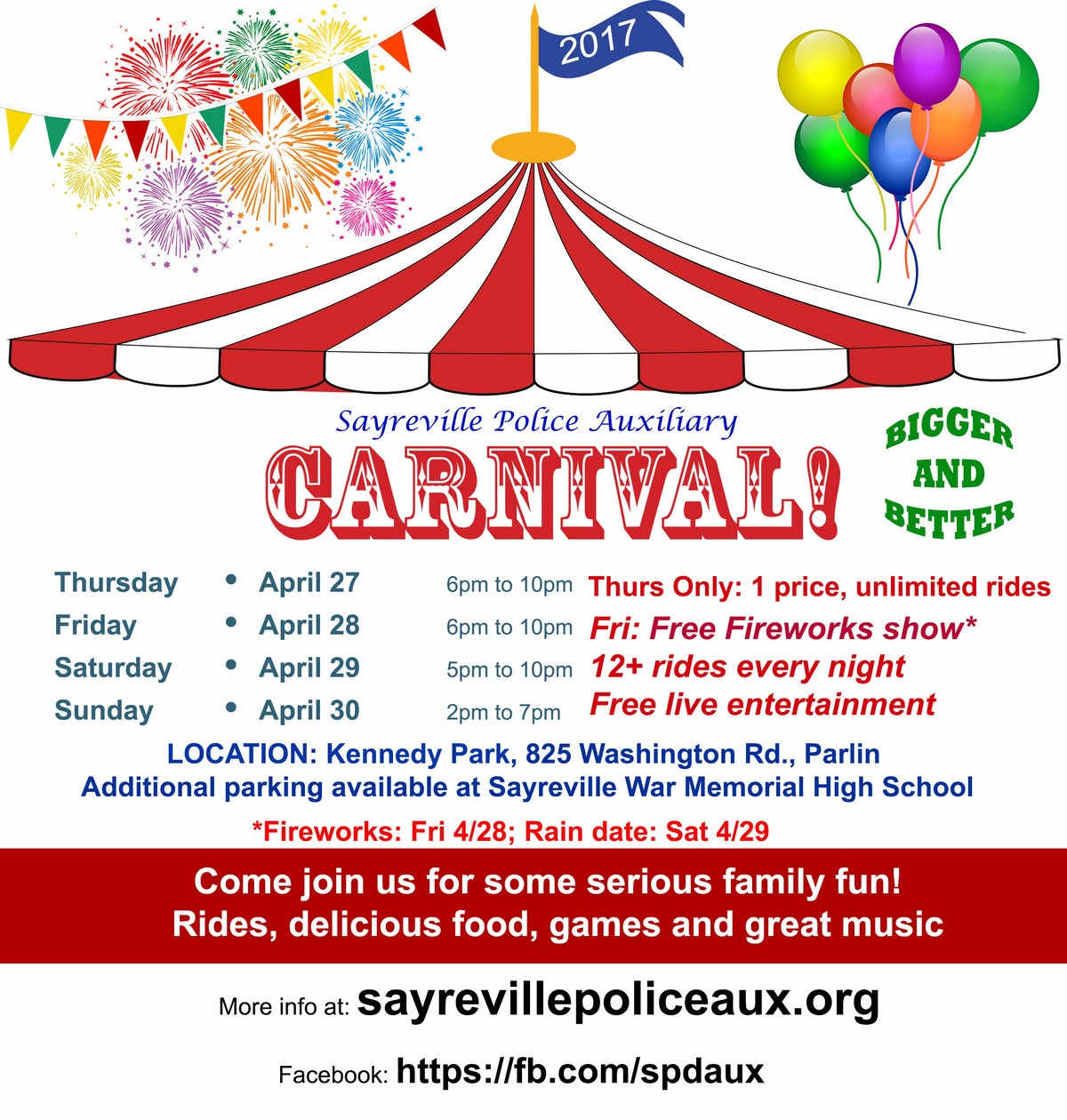 Sayreville Police Auxiliary Carnival 2017 Sayreville, NJ NJ Carnivals