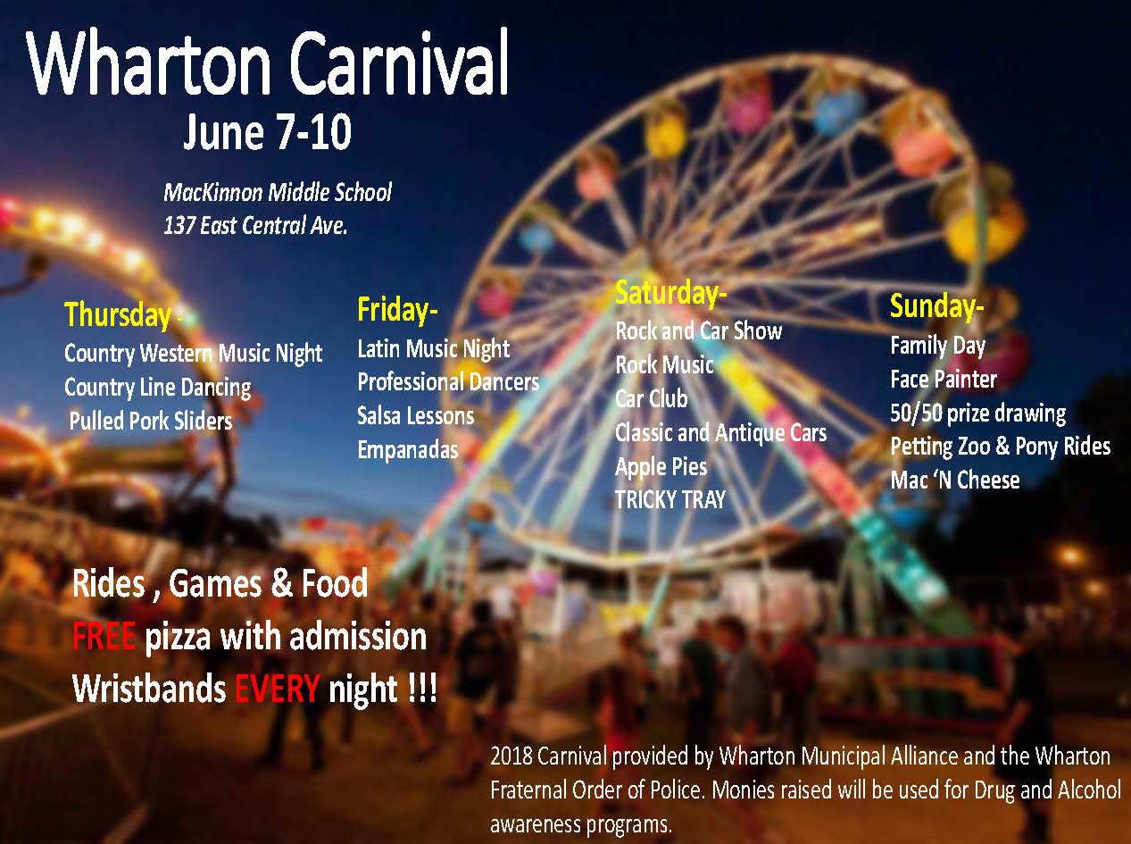 Wharton Carnival 2018 Wharton, NJ NJ Carnivals