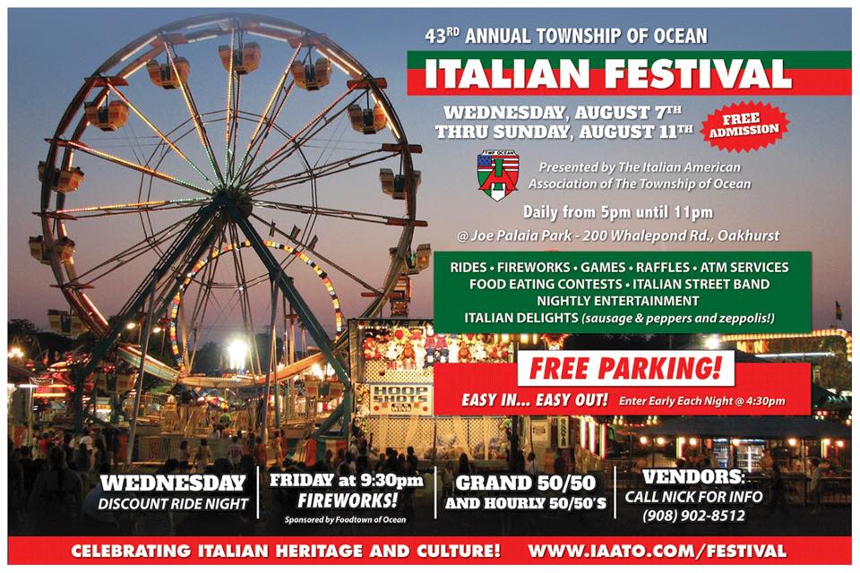 Ocean Township Italian American Festival 2019 Ocean Twp, NJ NJ