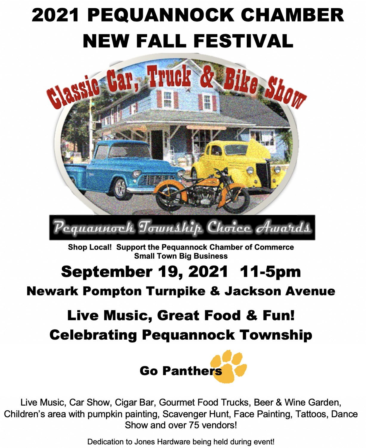 Pequannock Chamber Fall Street Festival and Car Show 2021 Pequannock