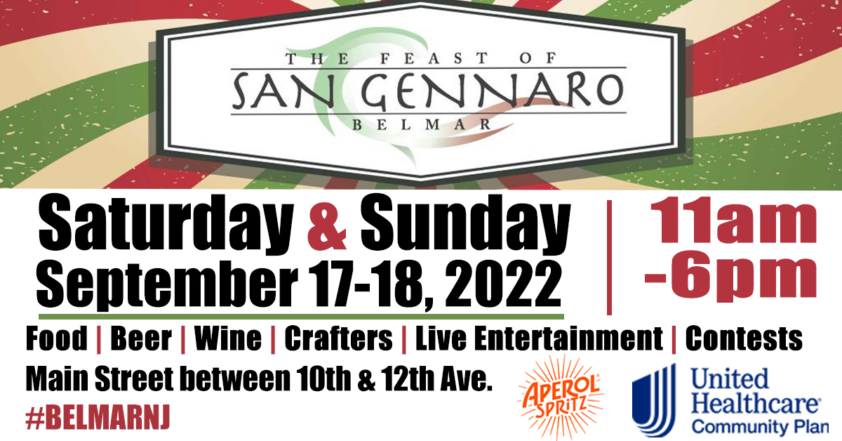 Belmar Feast of San Gennaro 2022 Belmar, NJ NJ Carnivals
